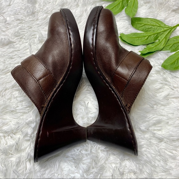 ☀️ NEW Born 10 Mule Clogs Slip ons Brown Leather - Picture 4 of 7